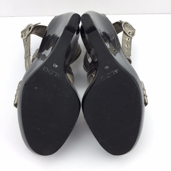 Aldo Platform Wedge Rose Gold Sz 8.5 - Picture 5 of 8